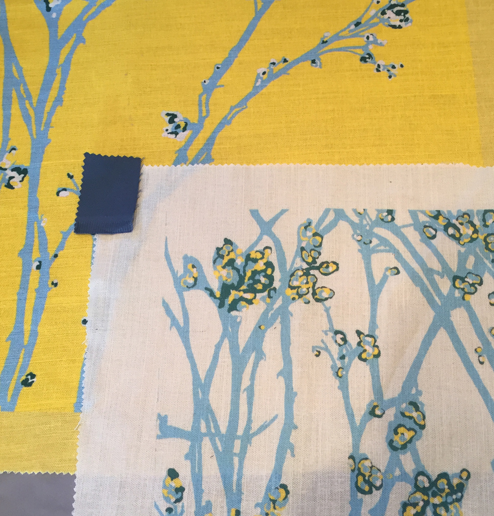 Rectangle Hedgerow, Yellow & Sky Blue | Jane Keenan Design
